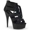 Pleaser 6" Heel Black Sandal Bootie*