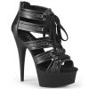 Pleaser 6" Heel Black Sandal Booties*