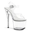 Pleaser 7" Clear Ankle Strap High Heels W/ 3.3" Platform* Shoes