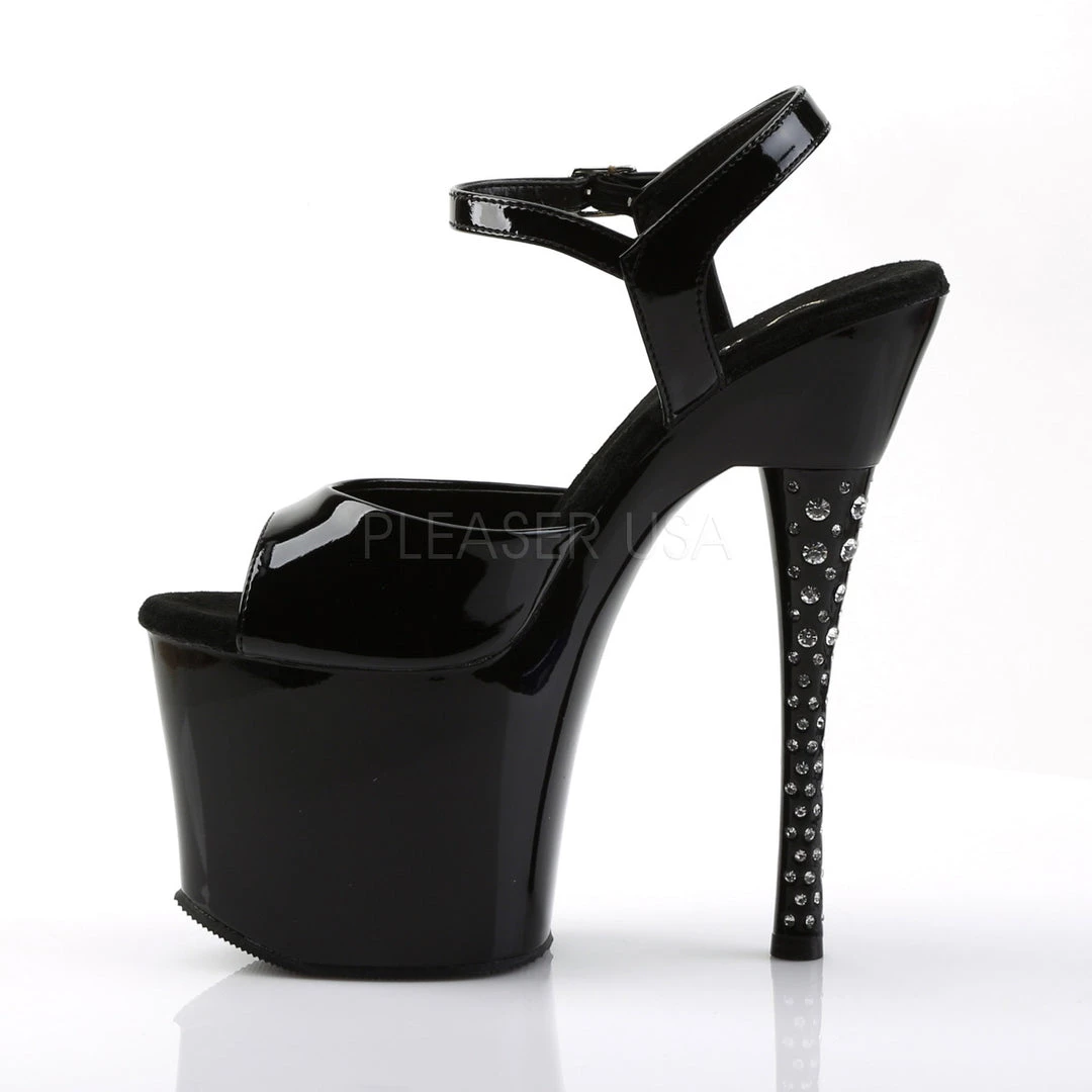 Pleaser 7" Black Ankle Strap High Heels W/ 3.3" Platform* Shoes 4 Pleaser 7" Black Ankle Strap High Heels W/ 3.3" Platform* Shoes