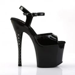 Pleaser 7" Black Ankle Strap High Heels W/ 3.3" Platform* Shoes 9 Pleaser 7