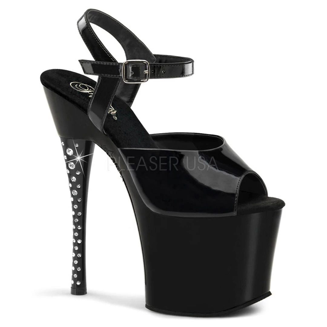 Pleaser 7" Black Ankle Strap High Heels W/ 3.3" Platform* Shoes 3 Pleaser 7" Black Ankle Strap High Heels W/ 3.3" Platform* Shoes