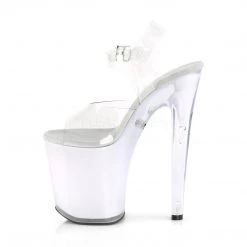 Pleaser 8" Heel Clear/Multi Color LED Illuminated Platforms* 8 Pleaser 8