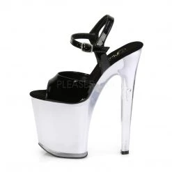 Pleaser Black/White 8