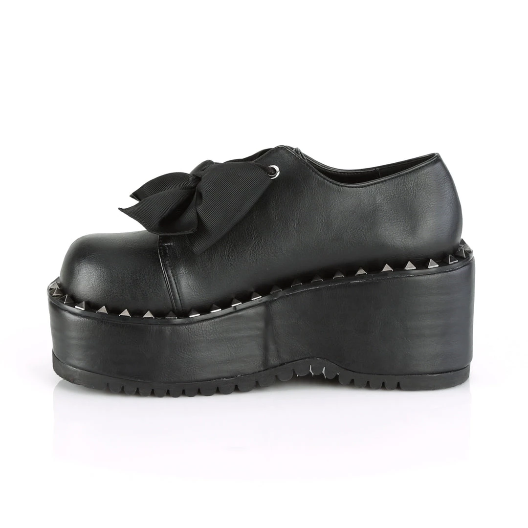 Demonia Black Vegan Leather 3.3" Platform Shoes* 3 Demonia Black Vegan Leather 3.3" Platform Shoes*