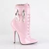 Devious Shoes 6" Heel Baby Pink Patent Leather Single Soles*