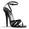 Devious Shoes 6" Patent Leather Strappy Ankle Wrap Sandal*