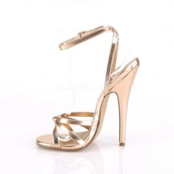 Devious 6" Rose Gold Wrap Around Knotted Strap Sandal*