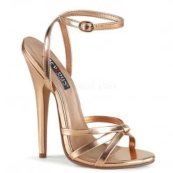 Devious 6" Rose Gold Wrap Around Knotted Strap Sandal*