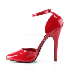 Devious 6" Red Patent Leather Ankle Strap D'Orsay Pump* Shoes