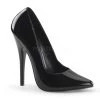 Devious Shoes 6" Black Patent Leather Classic Pump*