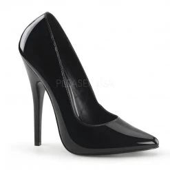 Devious Shoes 6" Black Patent Leather Classic Pump*