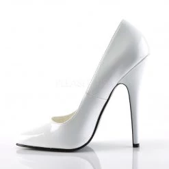 Devious Shoes 6" White Patent Leather Classic Pump*