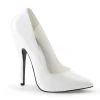 Devious Shoes 6" White Patent Leather Classic Pump*