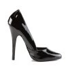 Devious Shoes 6" Stiletto Black Patent Leather Single Sole*