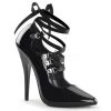 Devious Shoes 6" Lace-Up Pump W/ D-Ring & Ribbon Ankle Lace*