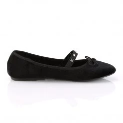 Demonia Shoes Black Velvet Flats*
