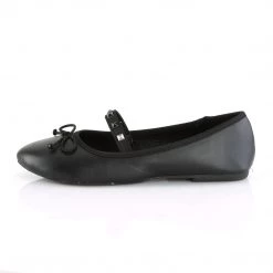 Demonia Black Vegan Leather Round Toe Mary Jane Flats* Shoes