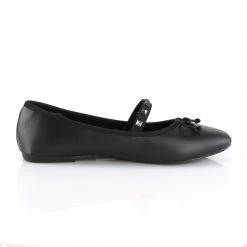 Demonia Black Vegan Leather Round Toe Mary Jane Flats* Shoes
