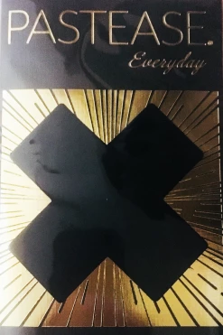 Pastease Everyday Reusable Liquid Black Cross Nipple Pasties Accessories