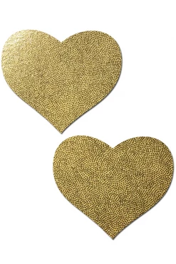 Pastease Everyday Reusable Liquid Gold Heart Nipple Pasties Accessories