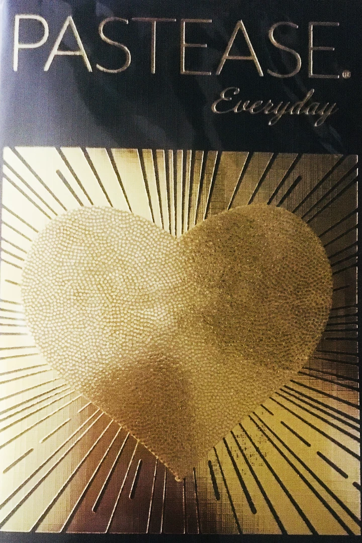 Pastease Everyday Reusable Liquid Gold Heart Nipple Pasties Accessories 4 Pastease Everyday Reusable Liquid Gold Heart Nipple Pasties Accessories