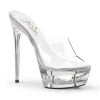 Pleaser Shoes Clear 6.5" Platform Slide High Heels*