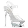 Pleaser Shoes Clear 6.5" Ankle Strap Pumps* 1 Pleaser Shoes Clear 6.5" Ankle Strap Pumps*