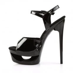 Pleaser Black 6.5" Ankle Strap Heels* Shoes