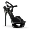Pleaser Black 6.5" Ankle Strap Heels* Shoes