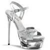 Pleaser Silver 6.5" Pumps* 1 Pleaser Silver 6.5" Pumps*