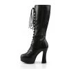 Pleaser Shoes 5" Heel Black Faux Leather Knee Boots* 2 Pleaser Shoes 5" Heel Black Faux Leather Knee Boots*