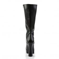 Pleaser Shoes 5" Heel Black Faux Leather Knee Boots*