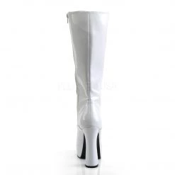 Pleaser 5" Heel Lace-Up White Knee High Boots* Shoes