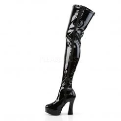 Pleaser 5" Heel Black Stack Heel Platform Boots* 7 Pleaser 5