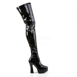 Pleaser 5" Heel Black Stack Heel Platform Boots* 9 Pleaser 5