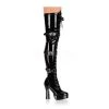 Pleaser 5" Heel Black Heel Platform Lace-Up Thigh Boots* Shoes 1 Pleaser 5" Heel Black Heel Platform Lace-Up Thigh Boots* Shoes