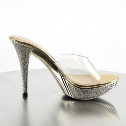 Fabulicious Shoes Gold Chrome 4.5