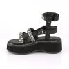Demonia Black Vegan Leather 2" Platform Sandals*