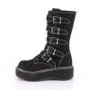 Demonia Black Canvas 2" Platform Mid-Calf Boots* Shoes