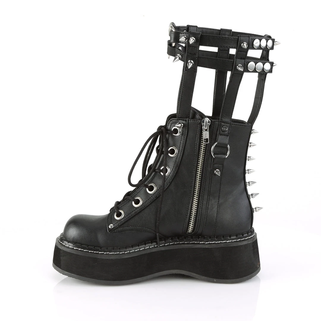 Demonia Black Vegan Leather 2" Platform Calf High Boots* 3 Demonia Black Vegan Leather 2" Platform Calf High Boots*