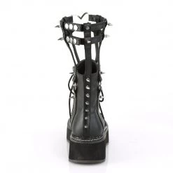 Demonia Black Vegan Leather 2" Platform Calf High Boots* 8 Demonia Black Vegan Leather 2