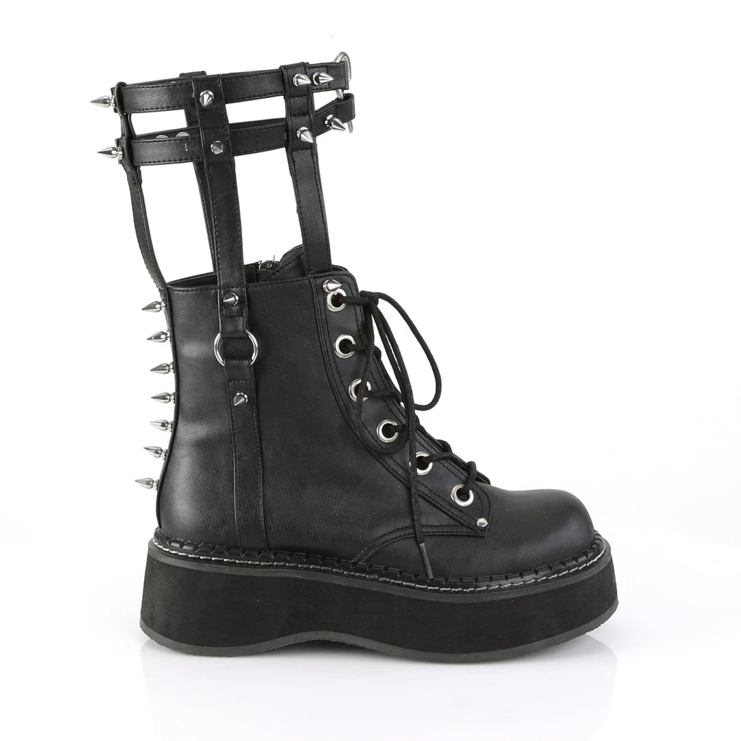 Demonia Black Vegan Leather 2" Platform Calf High Boots* 6 Demonia Black Vegan Leather 2" Platform Calf High Boots*