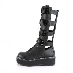 Demonia Shoes Black Vegan Leather 2