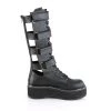 Demonia Shoes Black Vegan Leather 2" Platform Lace-Up Boots*