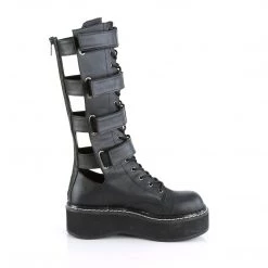 Demonia Shoes Black Vegan Leather 2