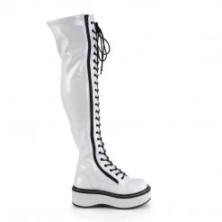 Demonia White Patent Leather 2