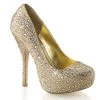Fabulicious Shoes Champagne Satin 5.25" Heel Platform Pump