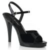 Fabulicious Black 4.5" Heel 1/2" Platform Ankle Strap Sandal 2 Fabulicious Black 4.5" Heel 1/2" Platform Ankle Strap Sandal