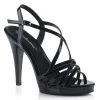 Fabulicious 4.5" Heel Black Platform Criss-Cross Sandal